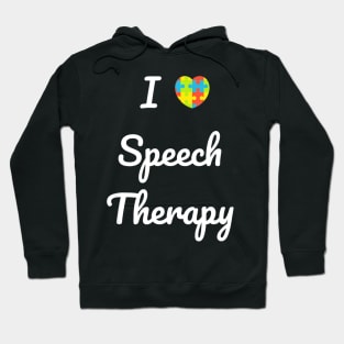 Autism Awareness I Heart (LOVE) Speech Therapy Hoodie